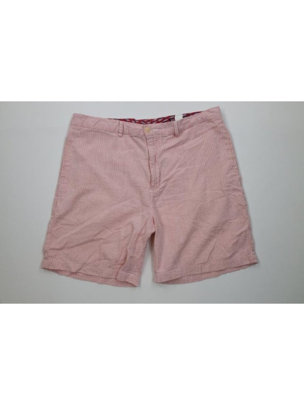 Vineyard Vines Mens Size 36 Cotton Pinstriped Seersucker Chino Golf Shorts Pink
